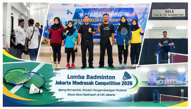 Siswa-Siswi Madrasah DKI Jakarta Adu Kemampuan dalam Lomba Badminton Jakarta Madrasah Competition 2026